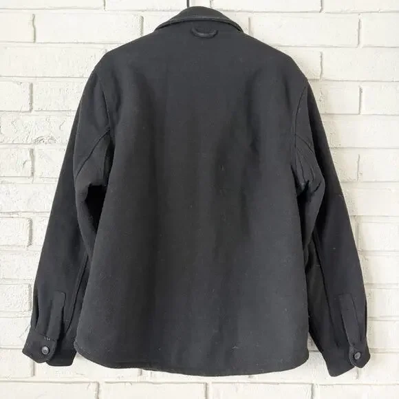 Jachs NY Men's Medium Wool Blend Sherpa Lined Shacket Gorpcore Outdoor Camp Hike - Picture 2 of 12